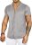 Tinkwell Mens Knitted Summer Shirts Short Sleeve Slim Fit Stretch Casual Button Down Muscle Shirts for Men